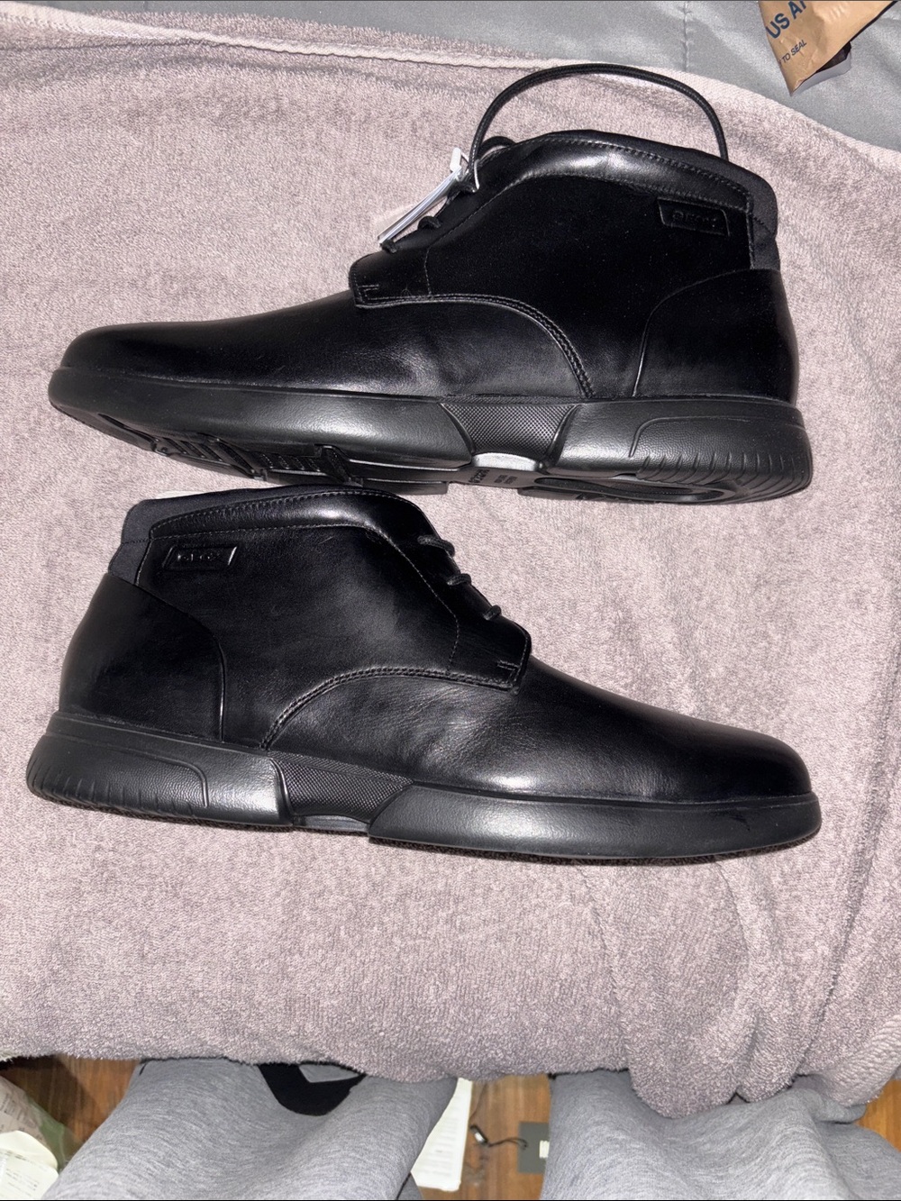 Geox Men's Black Leather Chukka Boots